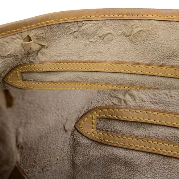 LOUIS VUITTON BUCKET GM Shoulder Tote Bag Monogram Leather Brown - Picture 9 of 16